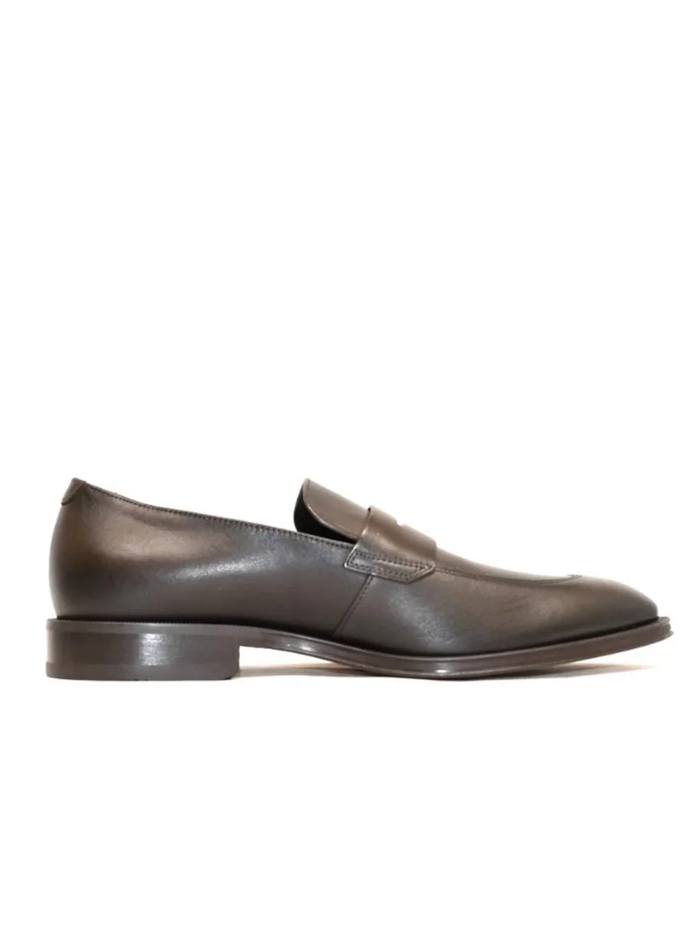 New! Boss Hugo Derreck Penny Loafer Shoes Brown 8 US M DD541 Made in Italy
